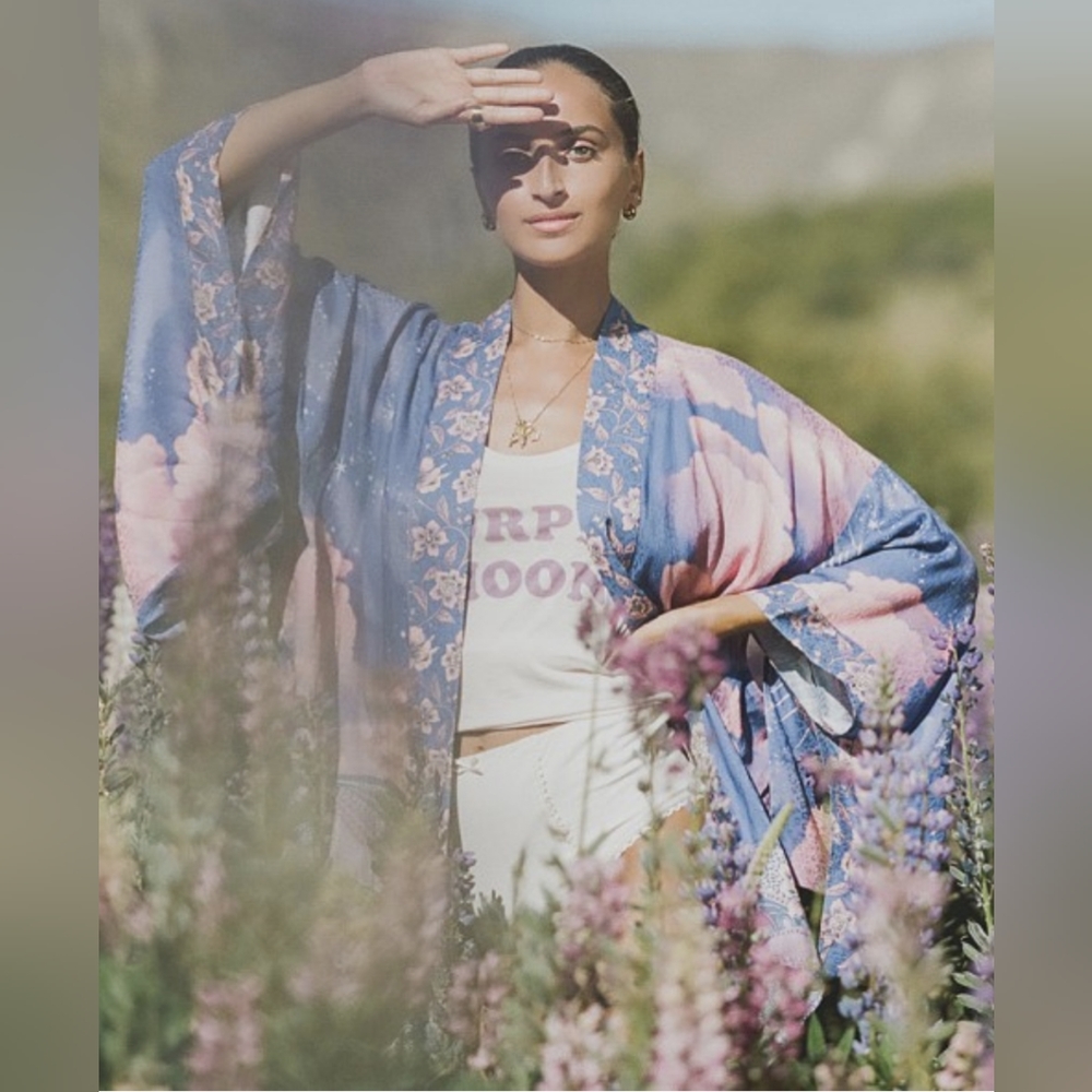 Spell And The Gypsy Collective Designs Moonscape Luna Short Robe Kimono S/M